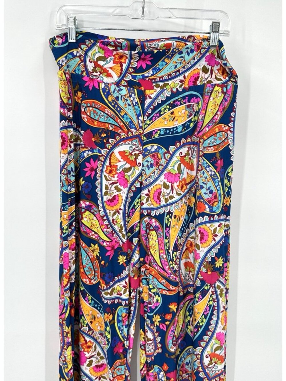 TRINA TURK swim pants colorful LARGE wide leg retro beach cruise island mod - Picture 4 of 11
